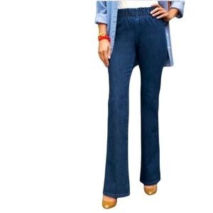 Soft Surroundings Pull On Bootcut High Rise‎ Denim Pants Jeans Size XS Petite